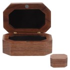 Wooden Box Black Walnut Bride Portable Holder Container Jewelry Boxes