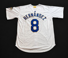 La Dodgers Kike Hern  ndez  8 World Series Champions Men s Stitched Jersey White