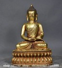 8 6  Chinese Bronze Gilt Buddhism Shakyamuni Sakyamuni Amitabha Buddha Statue