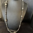 Native American Sterling Silver Navajo Pearls Mixed Beads 24  Necklace 92308