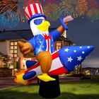 6ft Patriotic Independence Day 4th Of July Inflatable Eagle On Rocket 1810