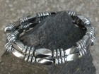 100  Silver Magnetic Hematite Bracelet Anklet 2 Row Style 3