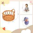 Newborn Photography Props Rattan Circular Basket Handcrafted Bed Mini Bed With B