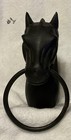 Vintage 8 5    Cast Iron Horse Head Hitching Post W ring Fence Top Topper Finial