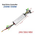 E-bike 18a Dual Drive Brushless Motor Controller 24v 36v 48v 250w-350w W display