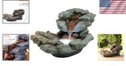 Tranquil 20  Waterfall Tabletop Fountain With Led Lights - Indoor outdoor Decor