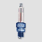 Ford Tough Spark Plug Embossed Metal Thermometer