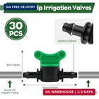 1 4  Drip Irrigation Valves  30pcs Drip Line Barbed Valves Fittings Garden Shut