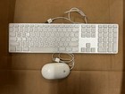 Apple White Aluminum Usb Wired Keyboard A1243 And Apple Wired Mouse A1152