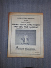 Vintage Allis Chalmers Wd Cultivators  3-point Chisel Plow  And Harrows Manuals