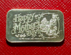 Happy Mother s Day 1984 Bar By Crown Mint 1 Troy Oz 999 Fine Silver
