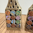 Vintage Judaica Oppenheim Israel Zodiac Brass Candlesticks