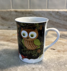 Debbie Mumm Owl   Cardinal Winter Christmas Theme Mug