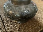 Vintage Meiji Era Sculpture Jar Pot Bird-blossom Bronze Vase