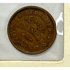 Albany New York Civil War Token Redeemed By D L Wing And Co Union Flour