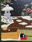 Japanese Seasonal Furoshiki Wrapping Cloth Scarf Tapestry Tama s Walk Cat Winter
