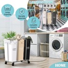 Laundry Sorter 3 Section  220l Large Laundry Cart With Wheels 3 Hamper Laundr   
