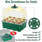 Seed Starter Tray With Grow Light  5 Pack 60 Cells Seed Starter Kit With Humi   