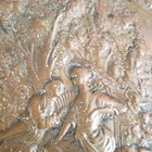 Large Antique Embossed Copper Wall Art