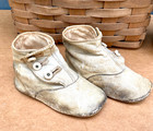 Look At These Antique Shoes For Antique Doll-toe To Heel 4 1 2 Inches-all Button