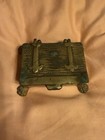 Antique Vintage Collectible Ornate Brass Stamp Box