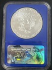 2017 Ngc Ms70 First Day Of Issue Silver American Eagle - Red Or Blue Core
