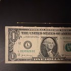  1 Us Dollar Bill Error Note L35355253e Misaligned Portrait 3 Digit Step Ladder 