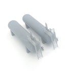 N Scale 2 Large Propane Tanks