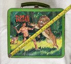 Tarzan 1966 Aladdin   Daniel Boone 1965 Metal Lunchbox Lot No Thermos  Vintage