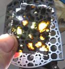 1- 20  Gm Sericho Pallasite Meteorite Slice  Kenya Translucent Olivine Std  Jal