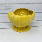 Vintage Mcm Shawnee Yellow Conch Shell Ceramic Pottery Pedestal Planter 5002