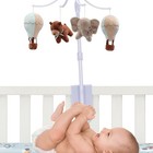 Bedtime Originals Up Up   Away Air Balloon Musical Baby Crib Mobile Soother Toy