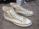 Made In Usa Vintage Converse All Star Hi Cream Chuck Taylor 90s 80s 70 Size 9 5