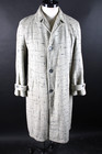 Vintage 1950s Wool Atomic Fleck Trench Over Coat Mens Size Medium Rockabilly