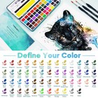 Tavolozza Fine Arts Tavolozza 50 Colors Watercolor Paint Set Including Metallic