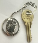 S s  Statendam Holland America Ship Sterling Silver Key Chain Cabin Key Postcard
