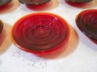 Lot Of 4 Vintage 3 Inch 1920s  30s  40s Red Glass Car Tail Light Lenses Nos New