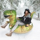 Dinosaur Snow Tub 64 9 In Inflatable Snow Sled Heavy Duty Sledding