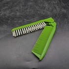 Vintage 1970 s Olive Green  Folding Comb   Brush Set
