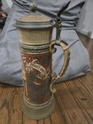 Rare Antique Mettlach 3 Liter Stein Of Cavalier
