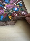 Vintage Mexican Amate Bark Painting Folk Art Bird Floral Wall Hanging