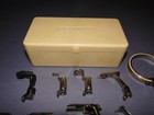 Large Lot Of Bernina Old Style Feet With Case