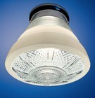 Vintage Art Deco 1940s-50 s Atomic Retro Glass Shade Ceiling Light Fixture