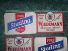 Lot Of 4 Large  Vintage Beer Cloth Patches Vintage