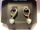 Shivam Sterling Silver Cubic Zirconia Gem Stone Earrings Made In India Brand New