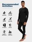 Men s 100  Merino Wool Base Layer Sets Winter Warm Ut Shirts Bottom Long Johns  