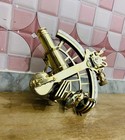 9  Vintage Nautical Brass Sextant Working Navigation Instrument With Wooden Box