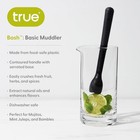 True Bash Muddler For Cocktails  Fruits  Spices  Herbs  Bar Black 