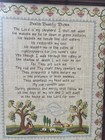 Vtg Framed Cross Stitch Psalms Bible Verse Lord Is My Shepherd