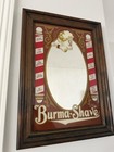 Burma Shave Shaving Mirror Advertising Barber Shop 15x21    Framed - Vintage Rare